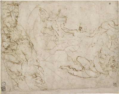 Design for the Lower Portion of a Composition of the Resurrection by Raffaello Sanzio Raphael